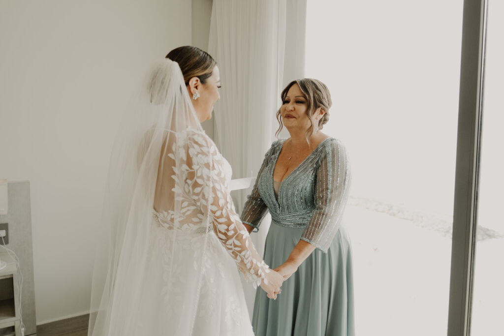 bride and mother at la concha resort